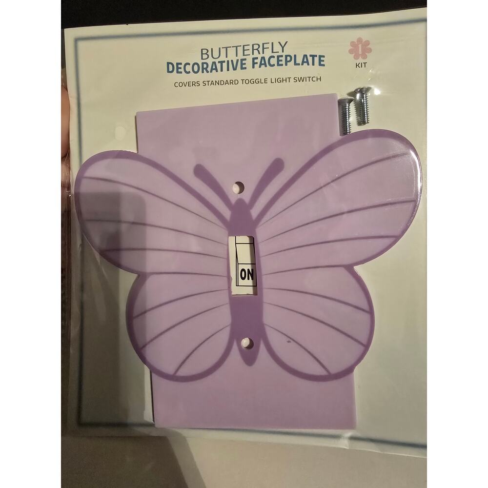 Butterfly Purple Light Switch Faceplate